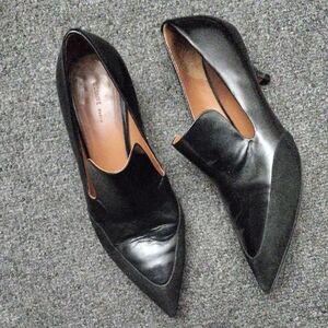 Celine Black Leather/Suede Kitten Heels